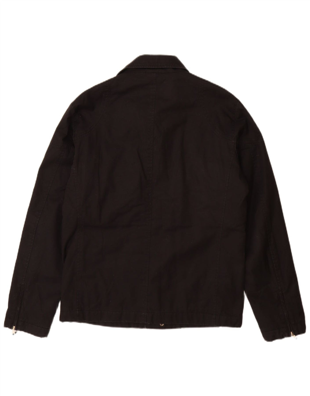 ZARA Herre Utility Jacket UK 38 Medium Sort Bomuld