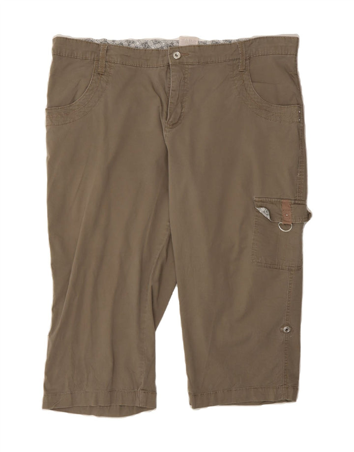 LEE Womens Capri Cargo Trousers US 18 2XL W40 L20 Grey Cotton Vintage Lee and Second-Hand Lee from Messina Hembry 
