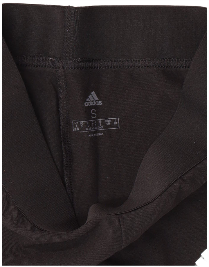 ADIDAS Womens Leggings UK 8/10 Small Black