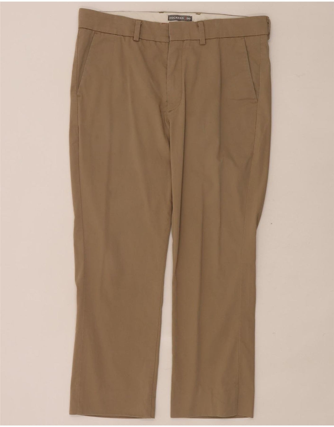 Dockers Herre Pegged Cropped Trousers W34 L26 Beige Bomuld