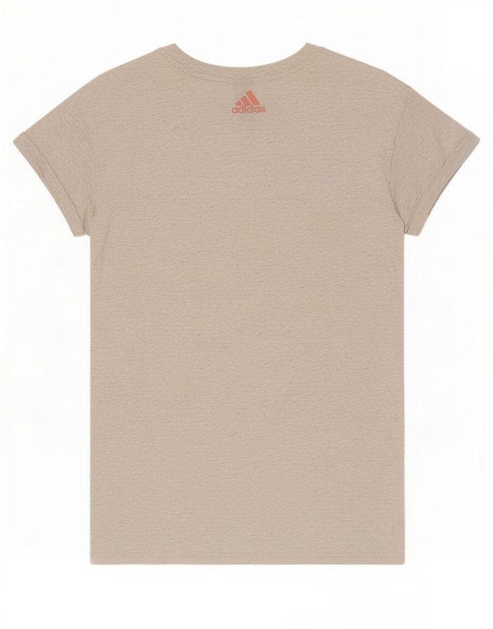 Adidas Dame Grafisk T-Shirt Top UK 14 Medium Grå