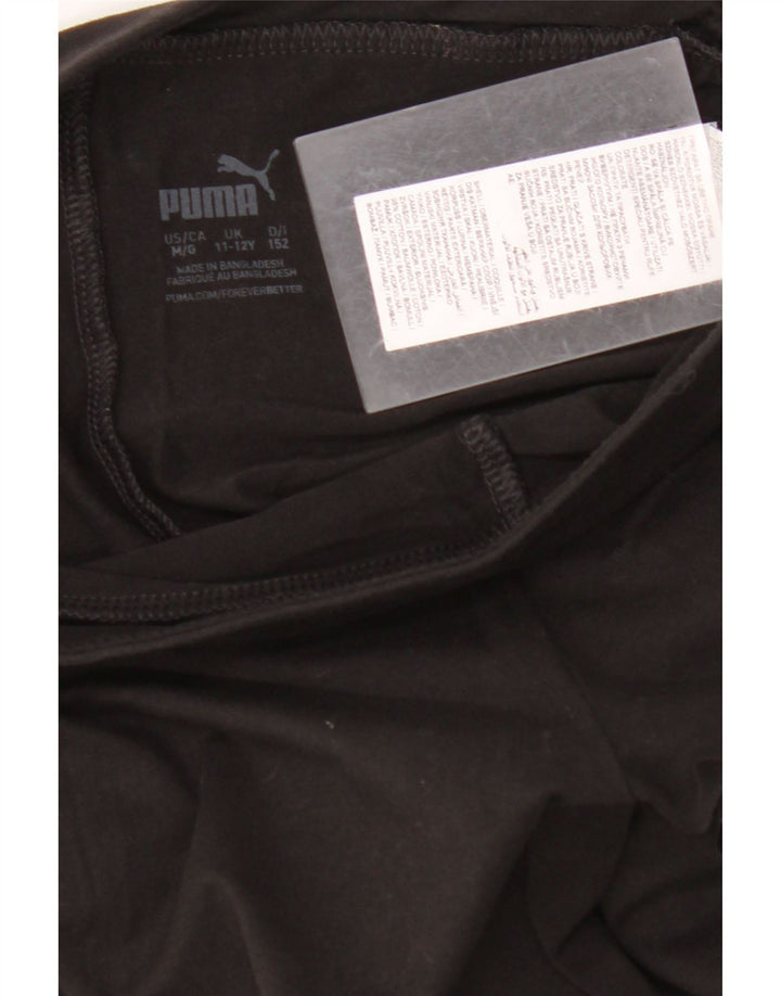 PUMA Grafiske leggings til piger 11-12 år sort bomuld