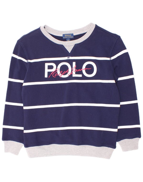 Polo Ralph Lauren Drenge Sweatshirt Jumper 6-7 år Marineblå stribet