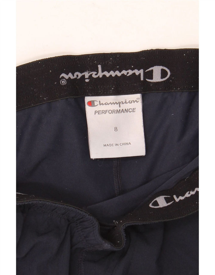Champion Womens Sports Shorts UK 8 Small Navy Blue Polyester