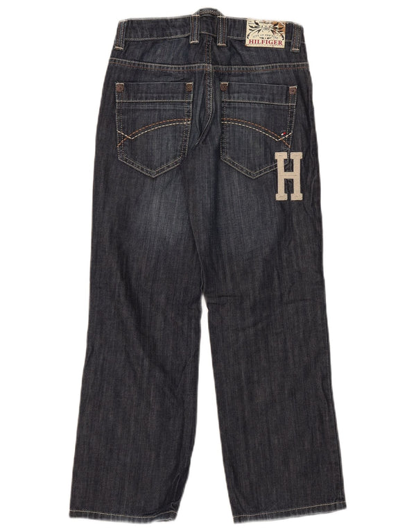 Tommy Hilfiger Boys Loose Jeans 7-8 År W24 L24 Blå Bomuld