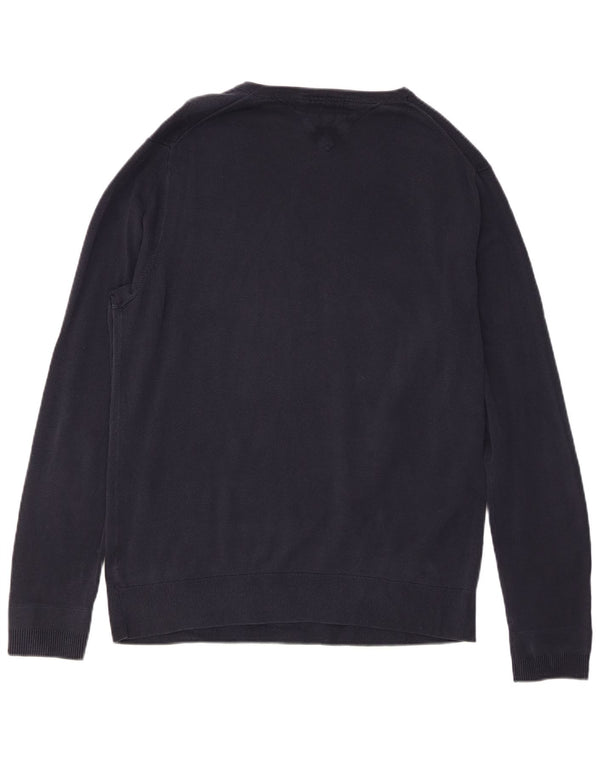 Tommy Hilfiger Herre V-hals sweater Stor marineblå bomuld