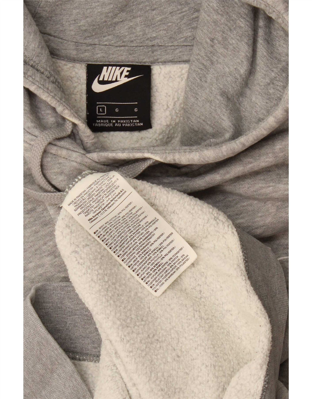 Nike Herre hættetrøje Jumper Large Grå Flecked Bomuld