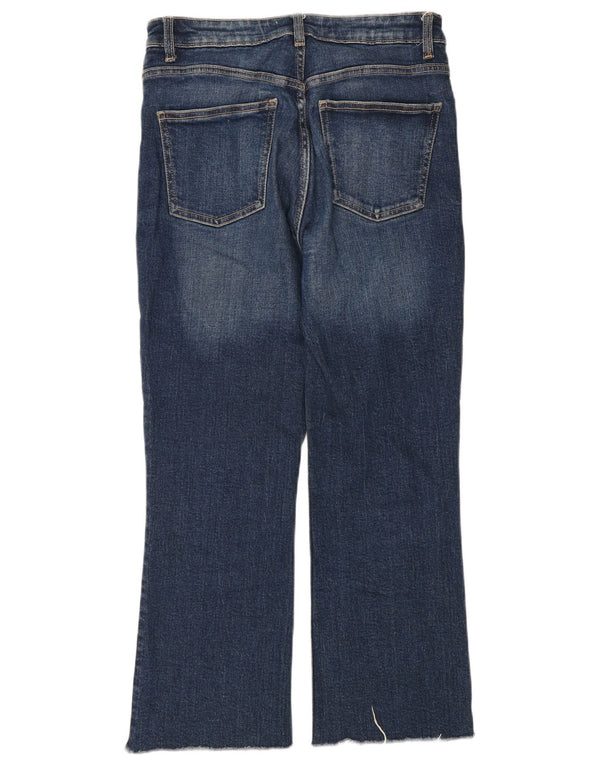 Zara Womens High Rise Cropped Jeans EU 36 XS W26 L25 Blue