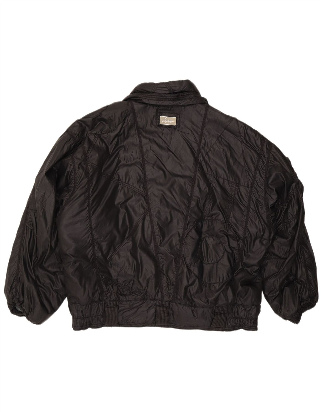Vintage bomberjakke til kvinder IT 52 XL sort polyamid