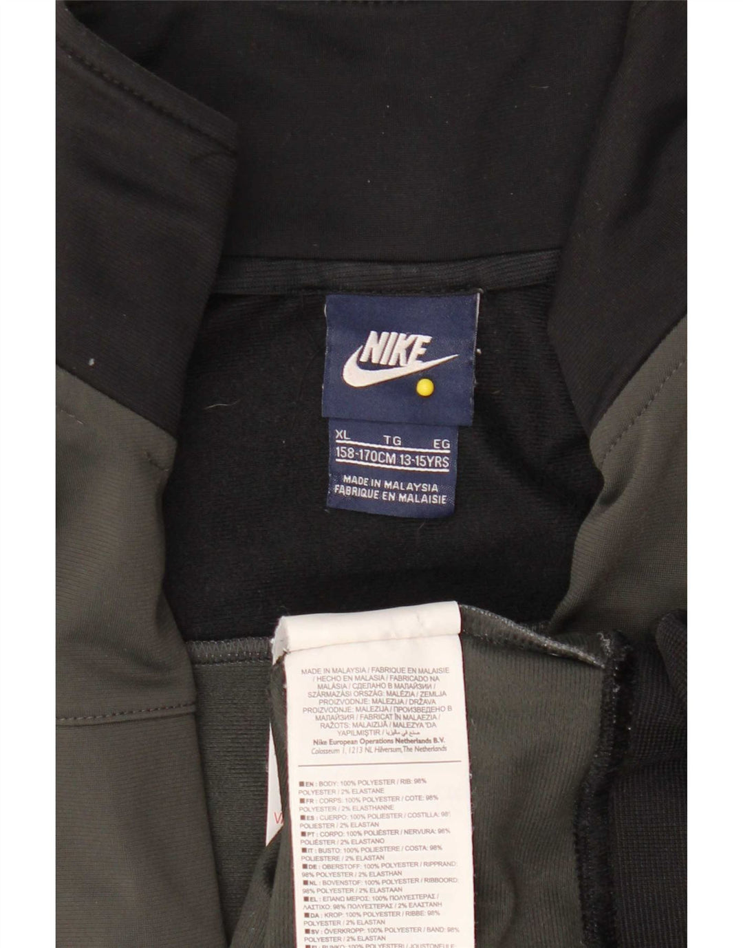 Nike træningsdragt topjakke til drenge 13-14 år XL Grå Colourblock Polyester