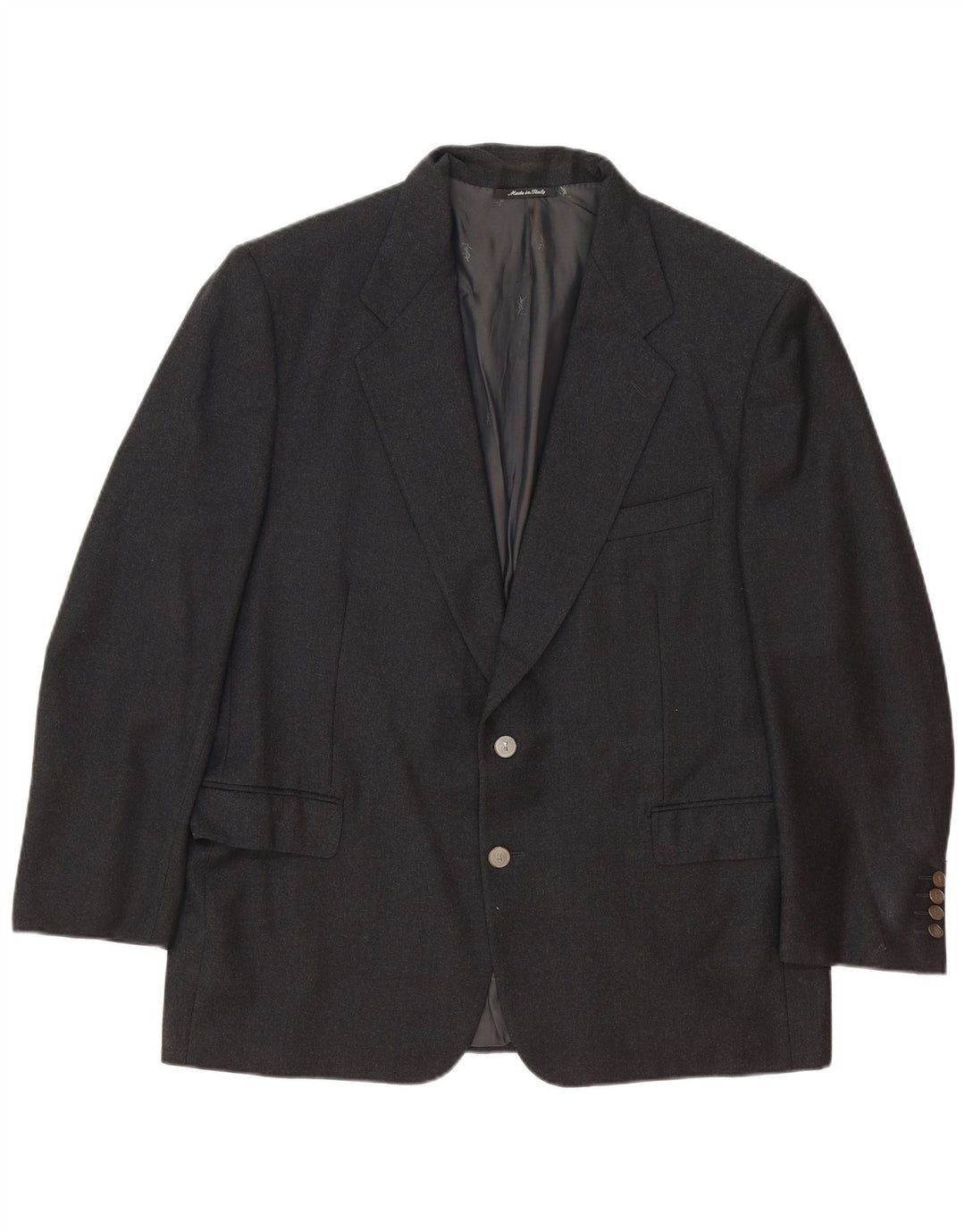 Yves Saint Laurent Herre 2-knaps blazerjakke IT 56 3XL Grå Uld Klassisk