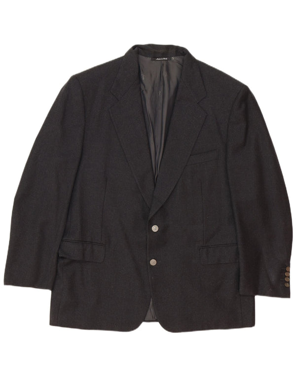 Yves Saint Laurent Herre 2-knaps blazerjakke IT 56 3XL Grå Uld Klassisk