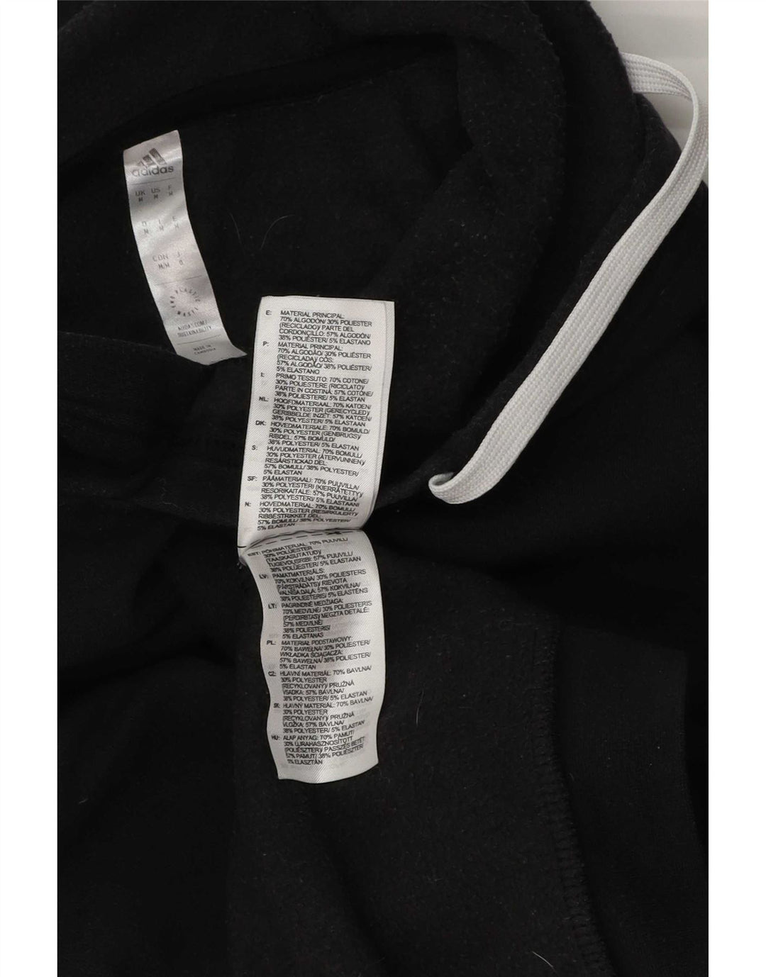 Adidas Herre hættetrøje Jumper Medium Sort Bomuld