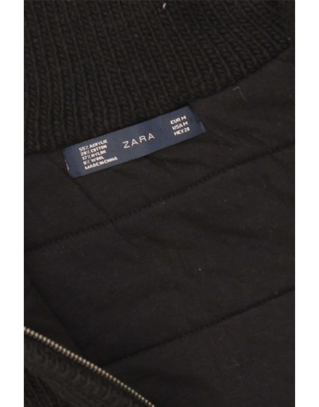 Zara Womens Knit Gilet UK 14 Medium Black Acryl