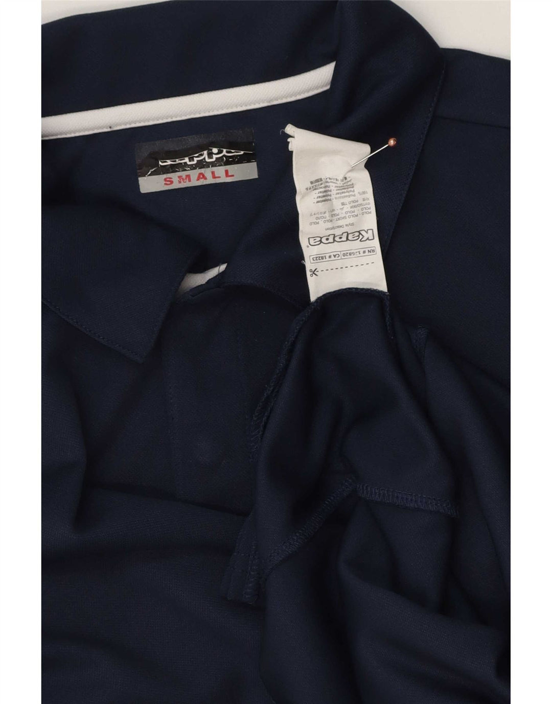 Kappa grafisk poloshirt til mænd, lille marineblå polyester