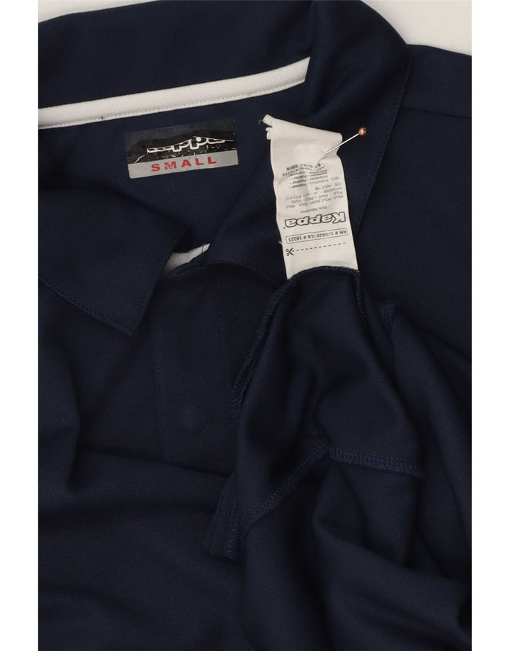 Kappa grafisk poloshirt til mænd, lille marineblå polyester