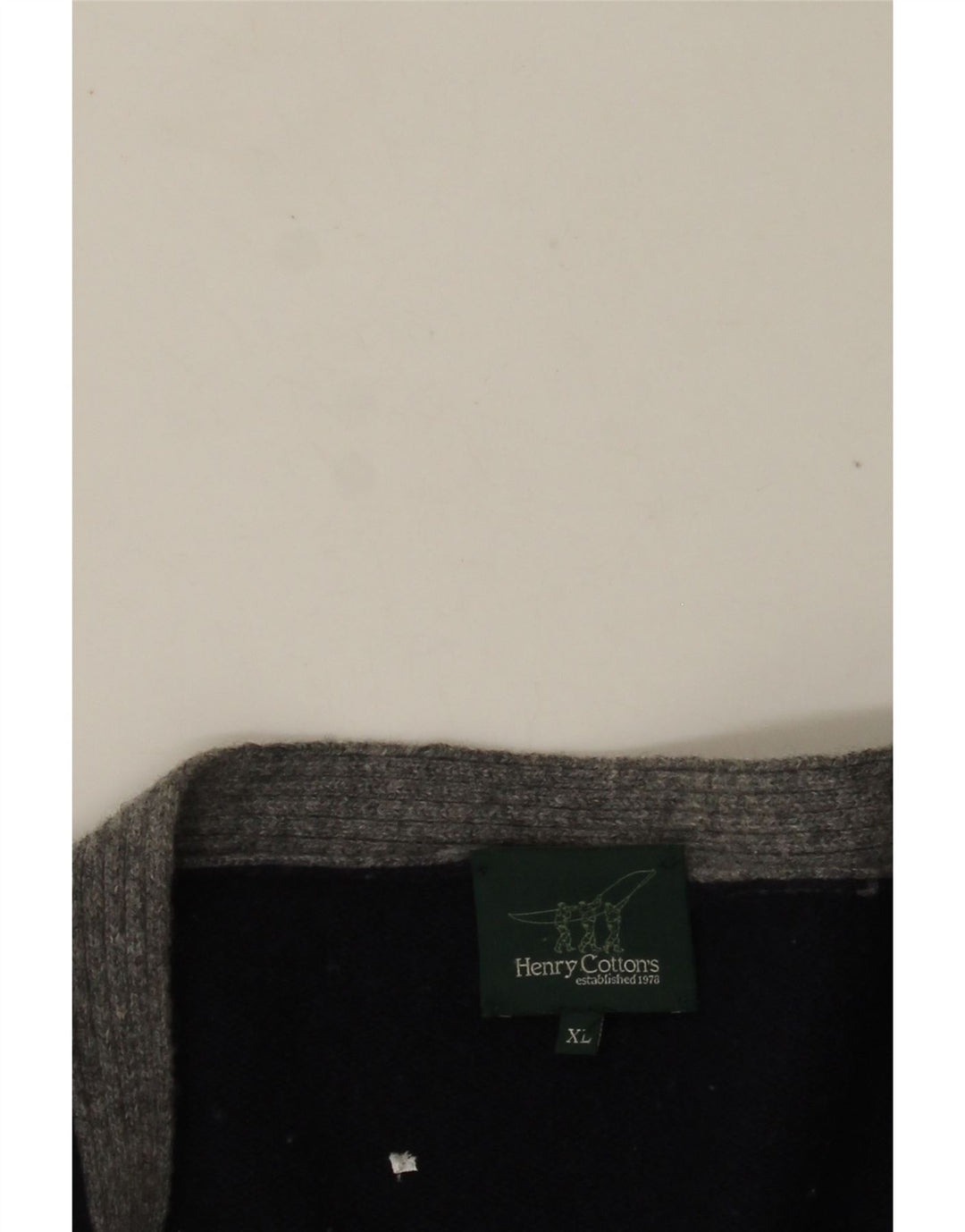 HENRY COTTONS Cardigan sweater til mænd XL Marineblå Colourblock