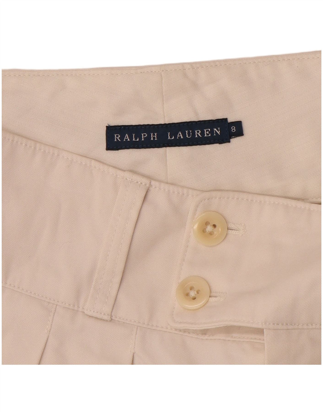 Ralph Lauren Womens Pegged Chino Shorts US 8 Medium W30 White Bomuld