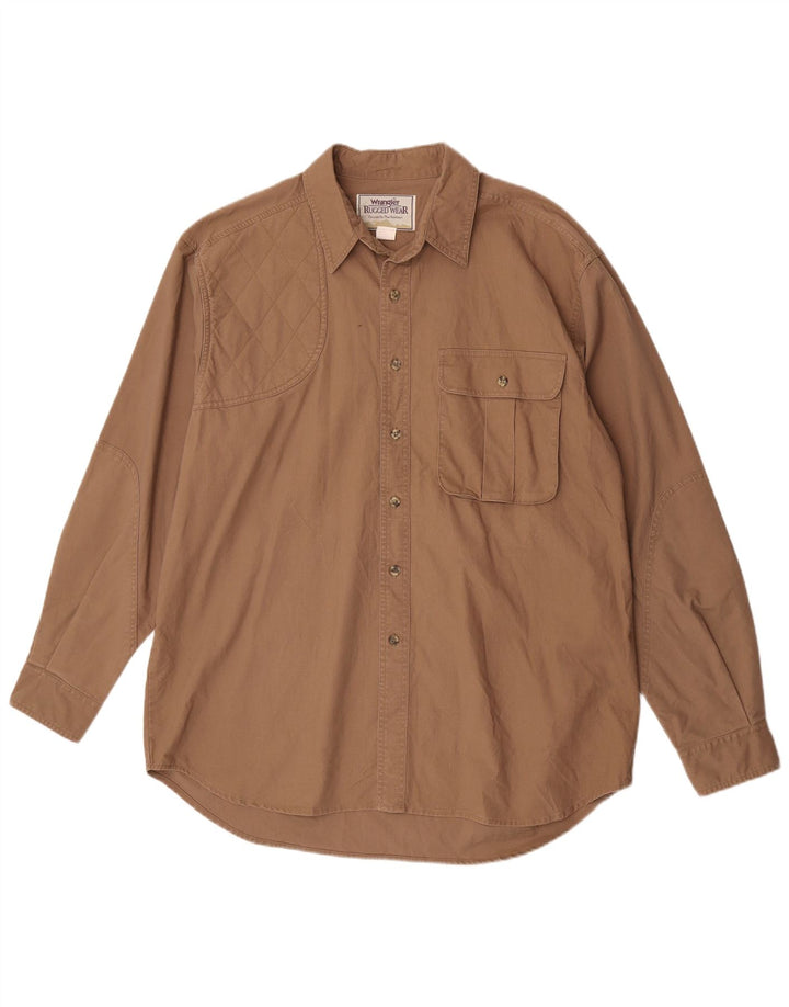 Wrangler herreskjorte XL brun bomuld