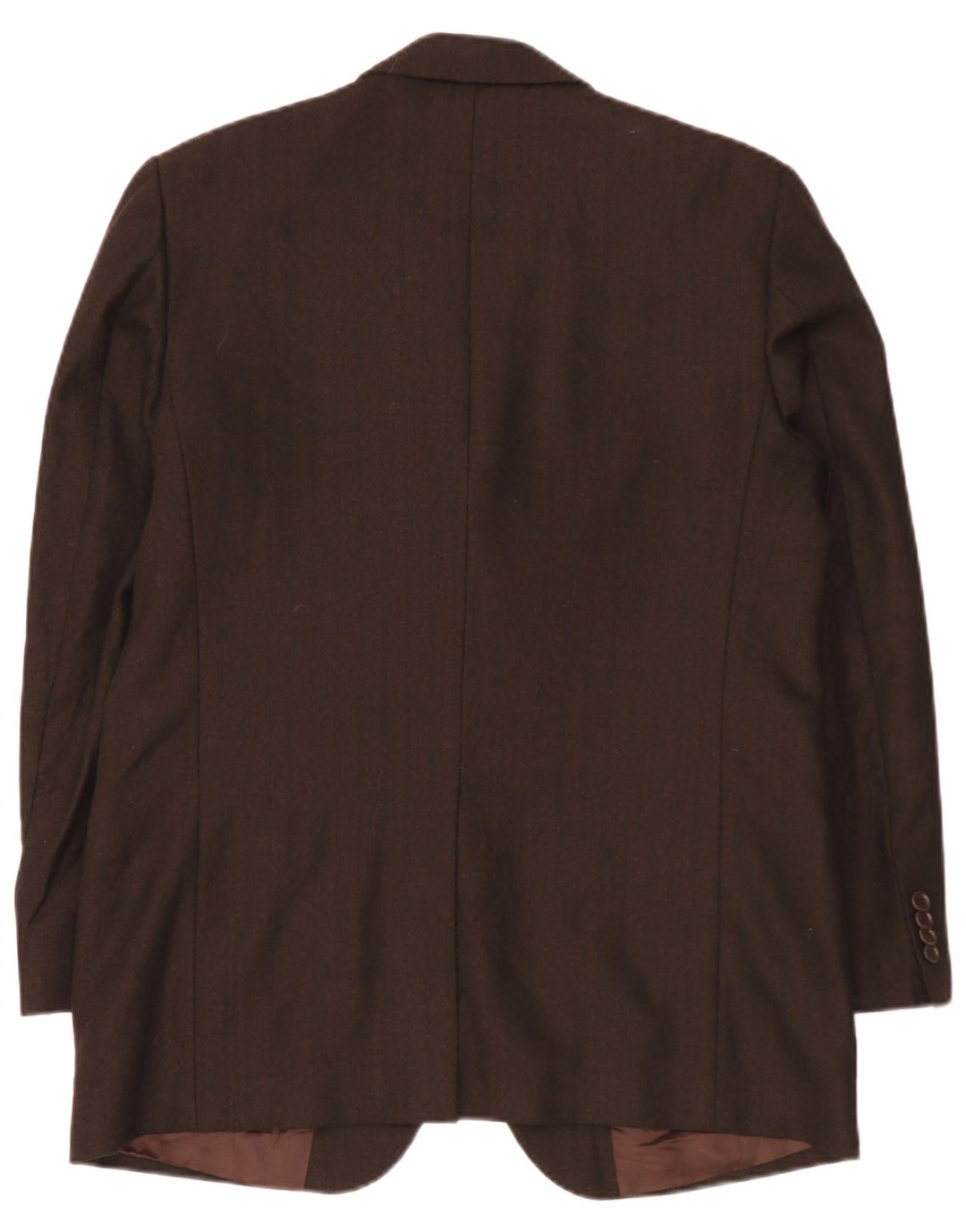 Vintage herre 3-knaps blazerjakke UK 38 Medium Brown Virgin Wool