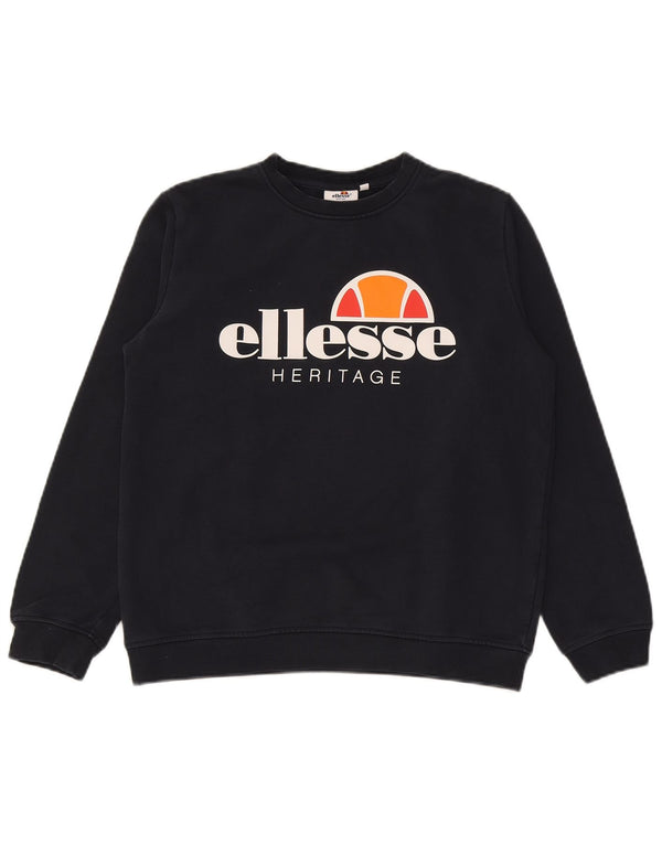 Ellesse Boys Heritage Graphic Sweatshirt Jumper 13-14 år Navy Blue