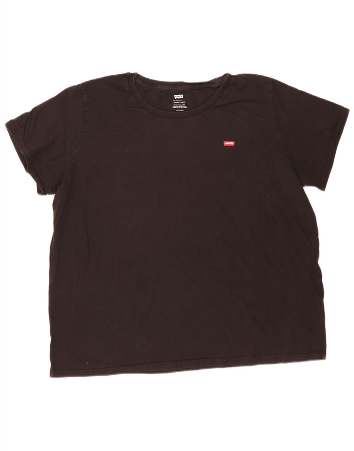 Levi's Herre T-Shirt Top 2XL Sort Bomuld