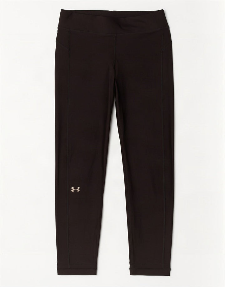 Under Armour Womens Heat Gear Leggings UK 14 Medium Black