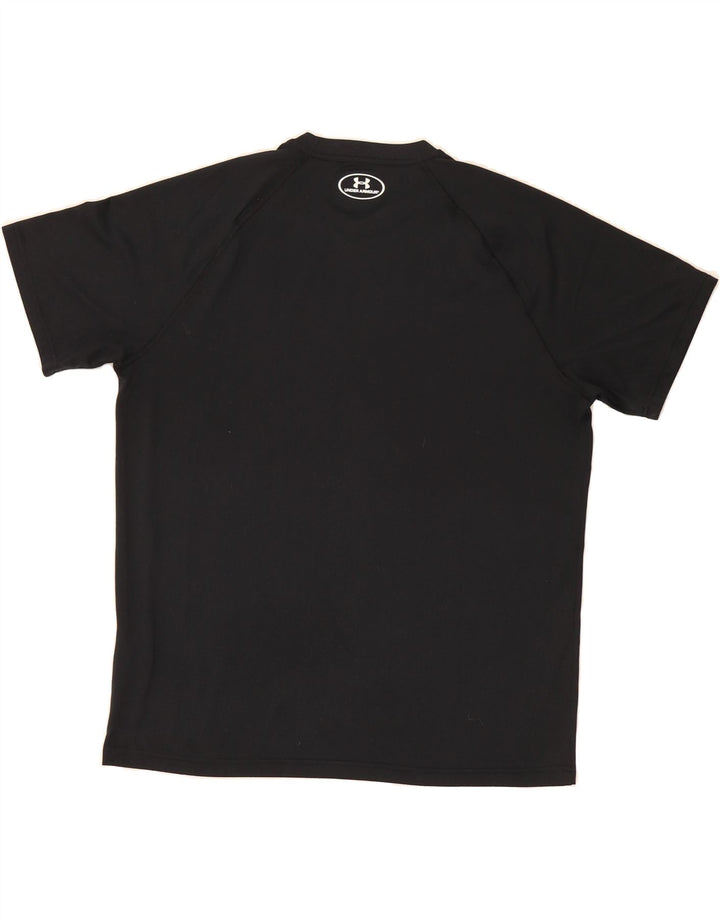 UNDER ARMOUR Mens Heat Gear T-Shirt Top Large Black Polyester Vintage Under Armour and Second-Hand Under Armour from Messina Hembry 