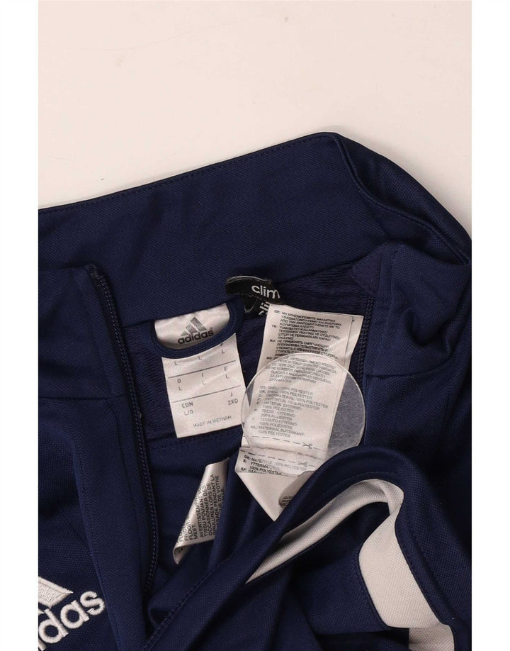Adidas Herre Climalite træningsdragt Topjakke Stor marineblå polyester