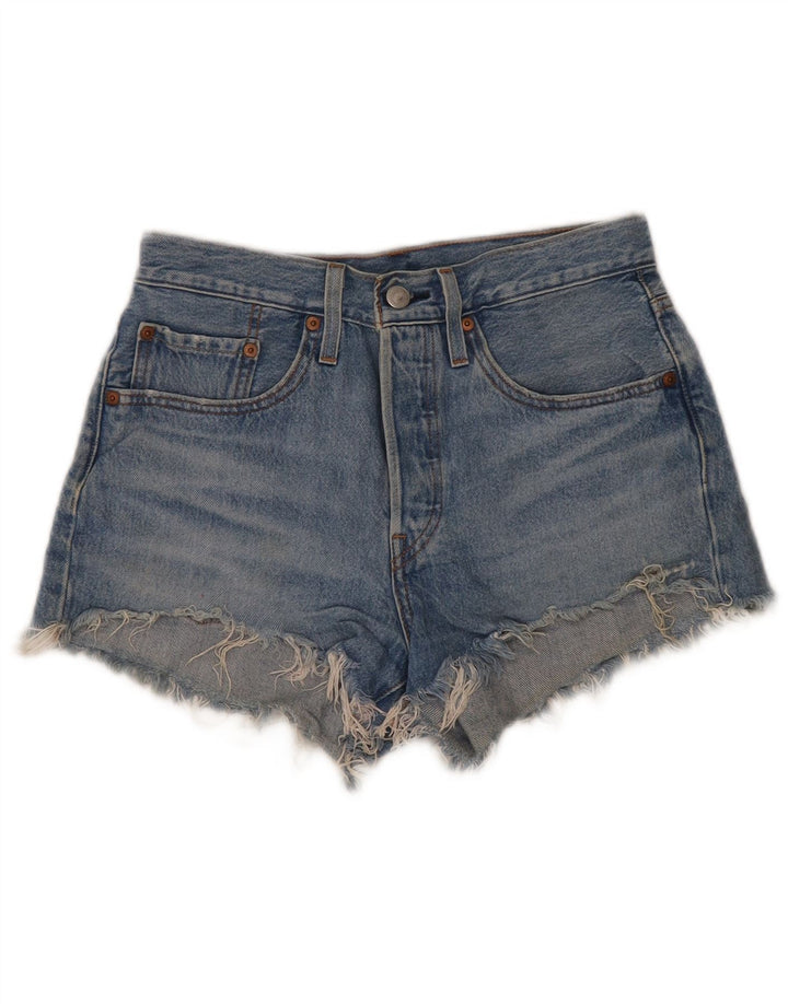 Levi's Womens 501 denimshorts W26 Små blå bomuld
