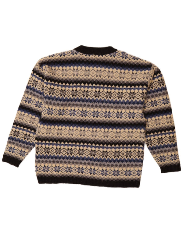CONTE OF FLORENCE Herretrøjetrøje med rund hals Medium Beige Fair Isle