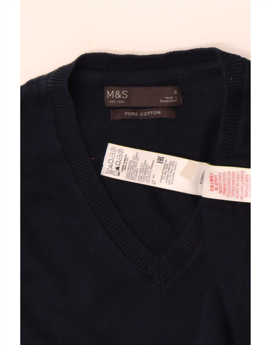Marks & Spencer herrevest tanktop lille marineblå bomuld
