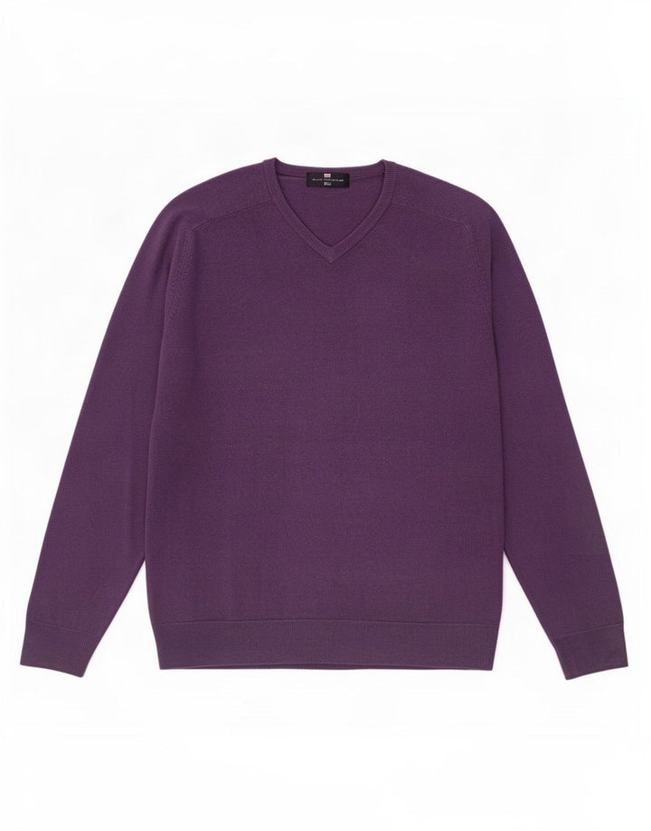 Marks & Spencer Herre Blue Harbor V-hals sweater Medium Lilla