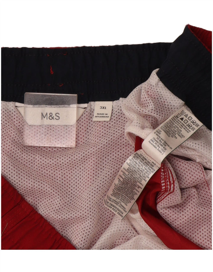 Marks & Spencer Badeshorts til mænd 3XL rød polyester