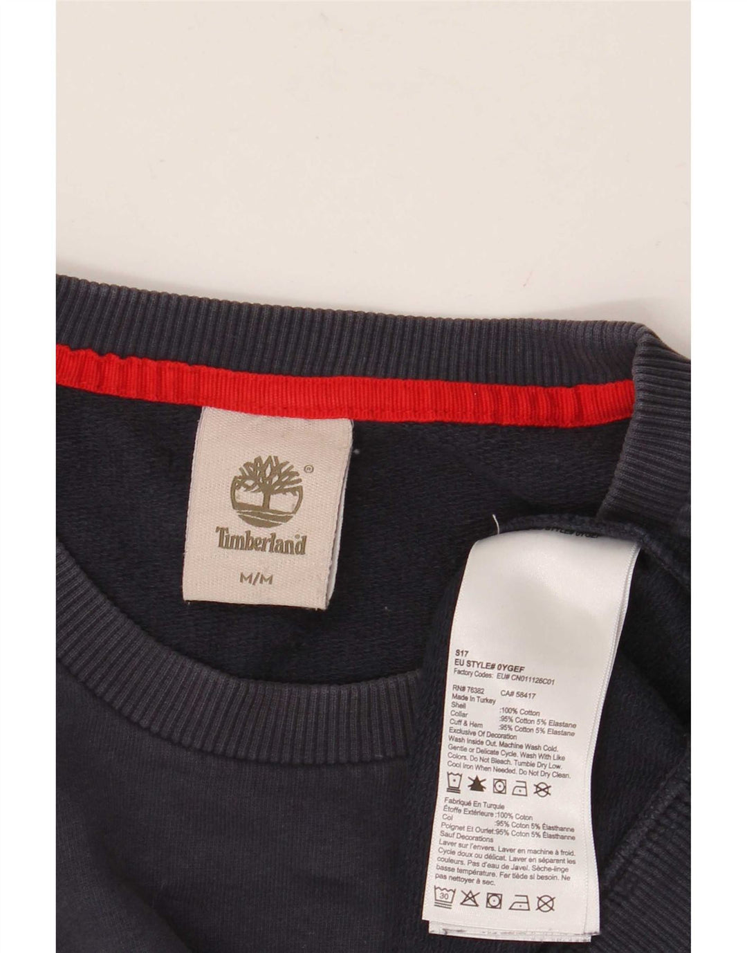 Timberland Herre grafisk sweatshirt Jumper Medium Navyblå Bomuld