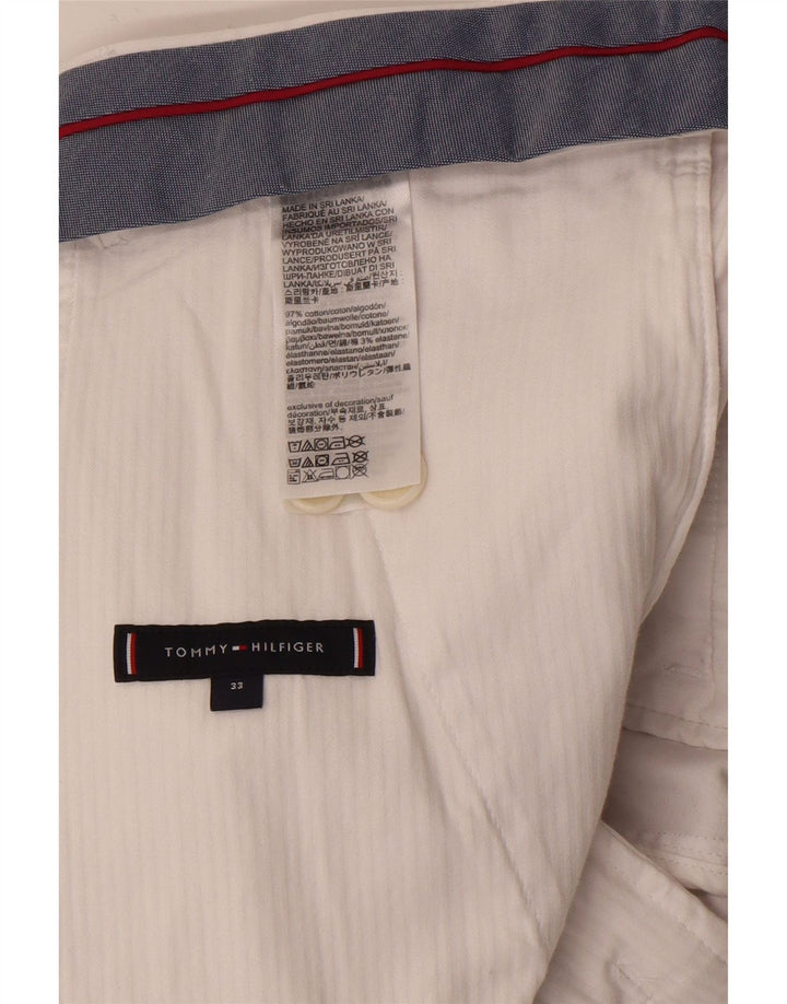 Tommy Hilfiger Herre Chino Shorts W33 Medium Hvid Bomuld