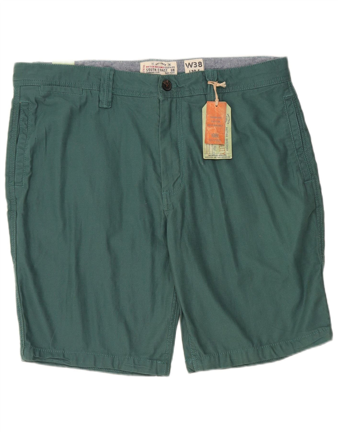 FAT FACE Herre Chino Shorts W38 XL Grøn Bomuld