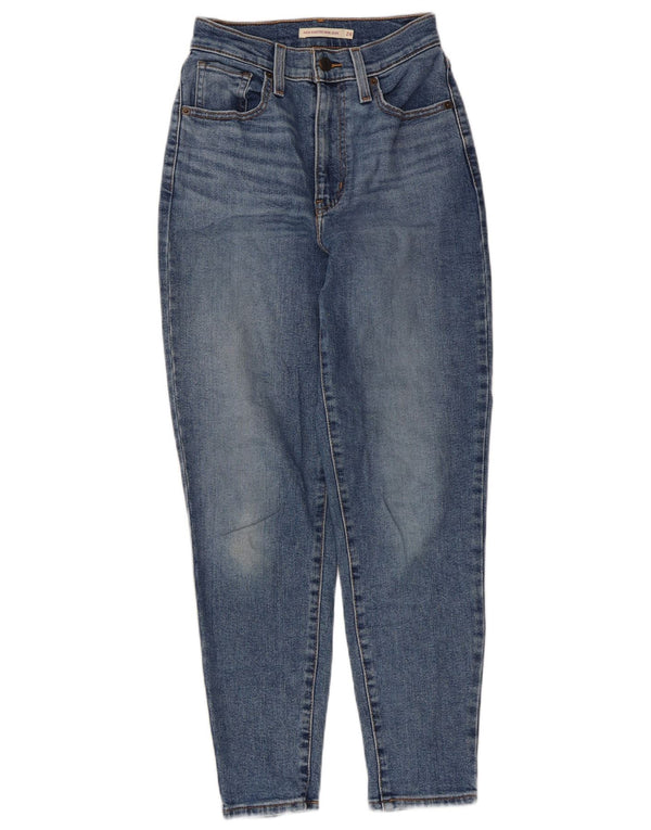 Levi's Dame Mom Jean Højtaljede tilspidsede jeans W24 L27 Blå Bomuld