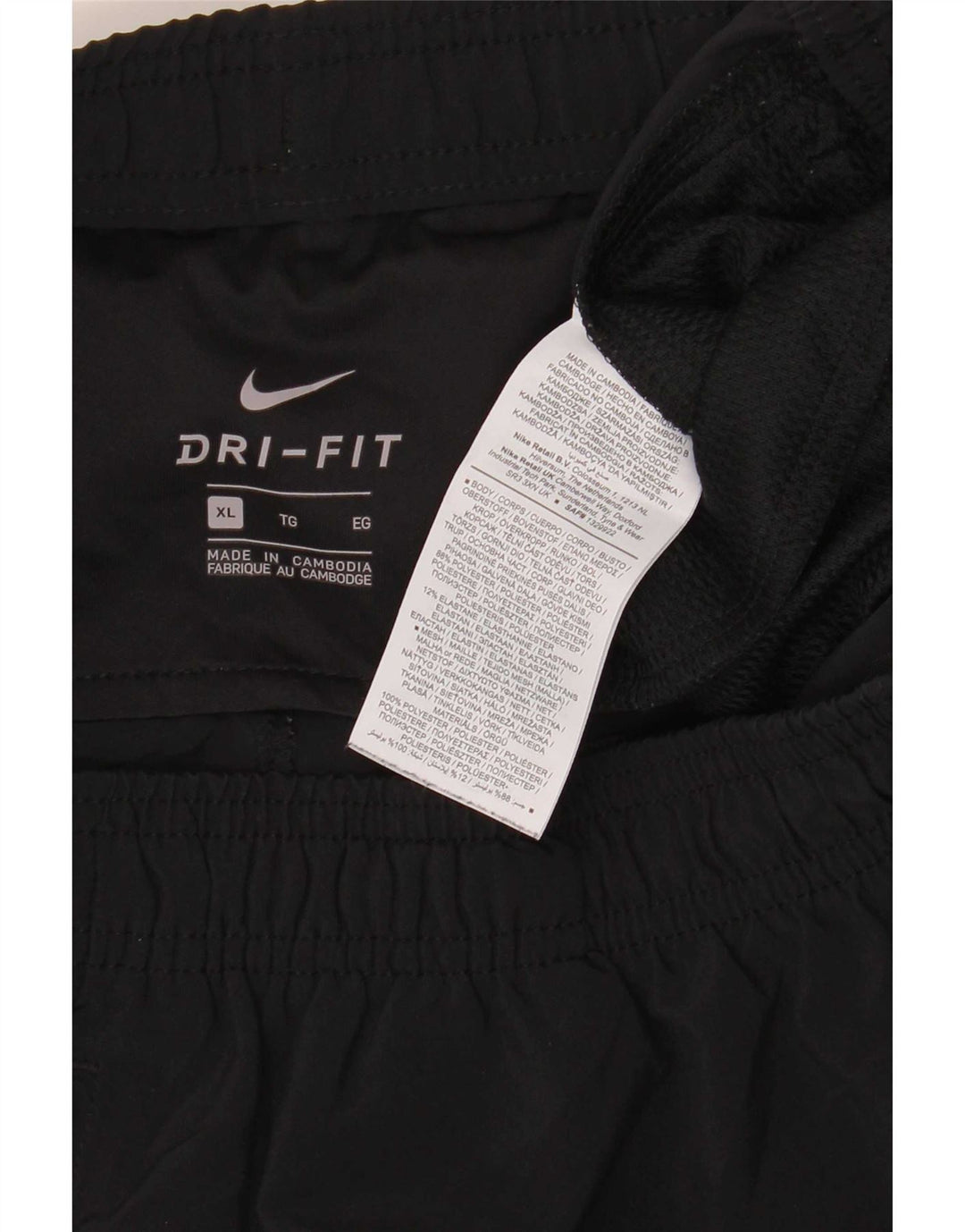 Nike Herre Dri Fit træningsdragt Bukser Joggers XL Sort Polyester
