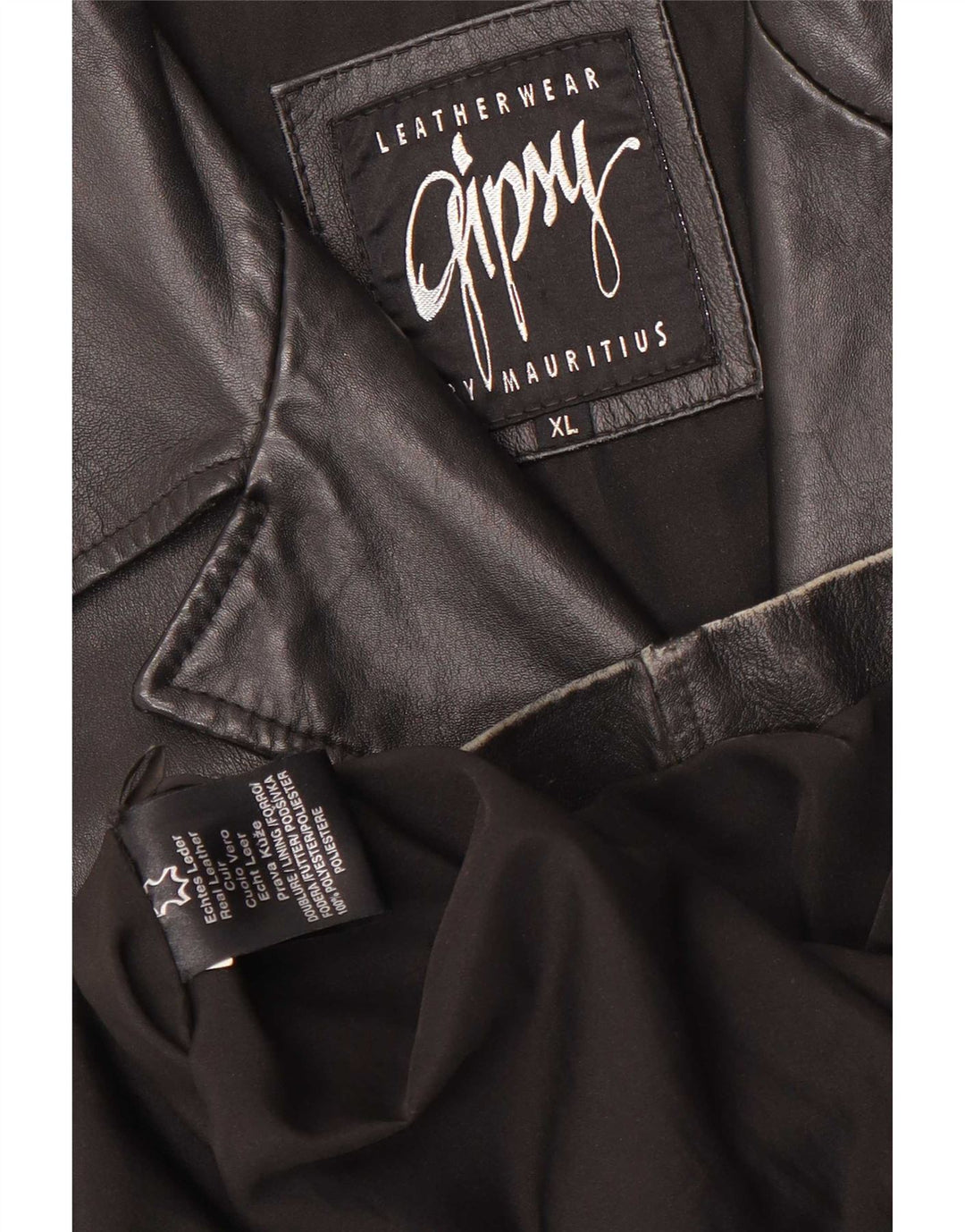 Gipsy Womens Trench Coat UK 18 XL sort læder