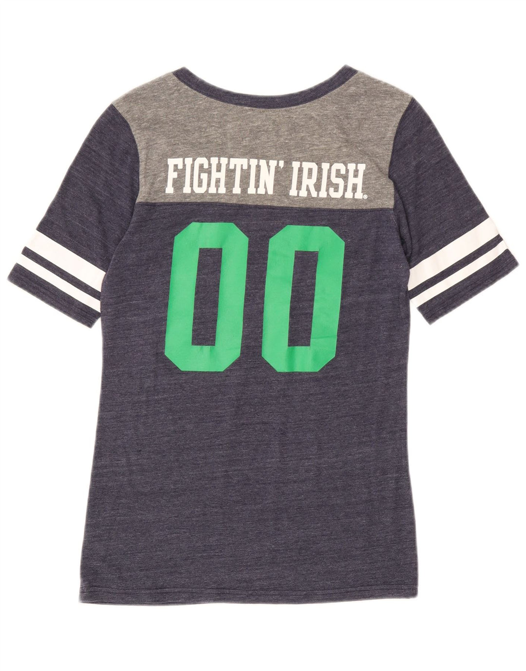 ADIDAS Kvinder Notre Dame Grafisk T-Shirt Top UK 14 Medium Navy Blue