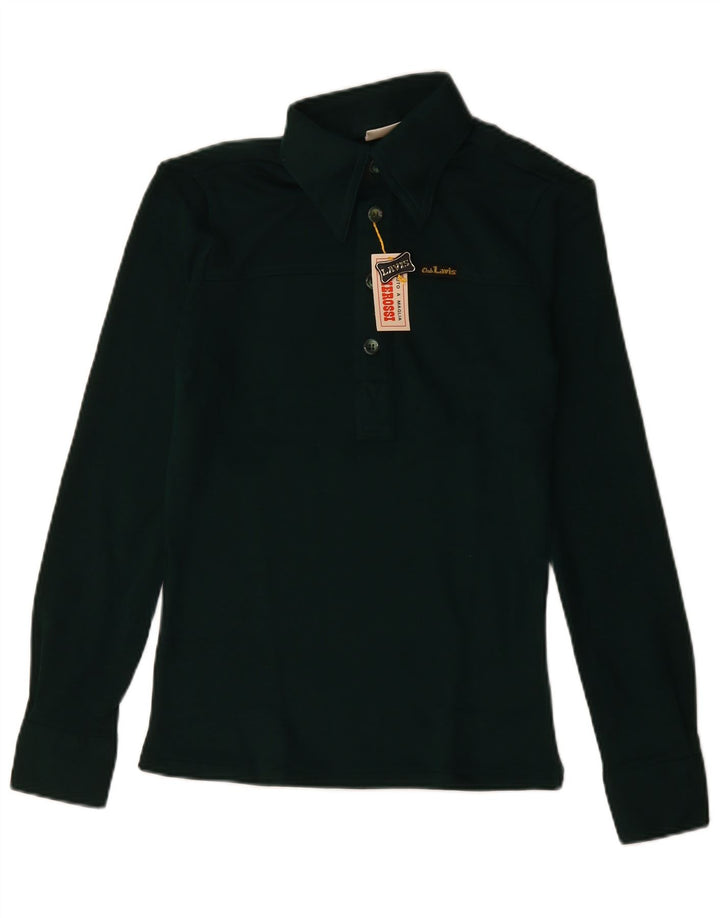 Vintage Herre Pullover skjorte størrelse 37 Lille sort akryl