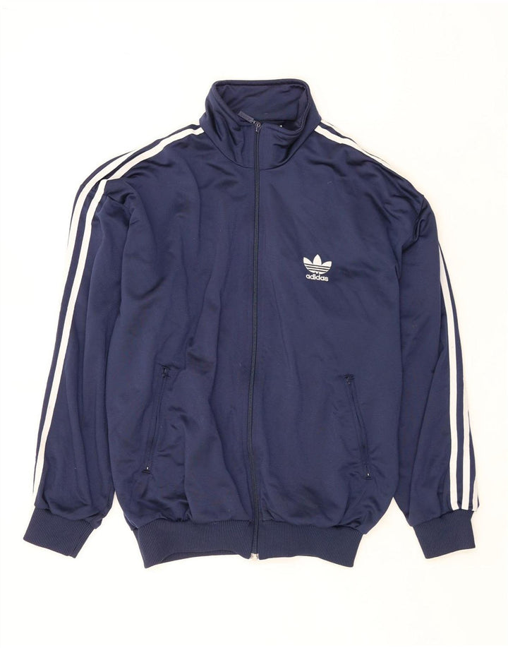 ADIDAS Herre Loose Fit træningsdragt Topjakke UK 34/36 Small Navy Blue