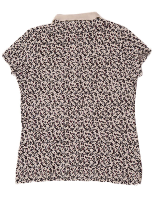 Tommy Hilfiger Dame Kortærmet Polo Shirt UK 20 2XL White Floral