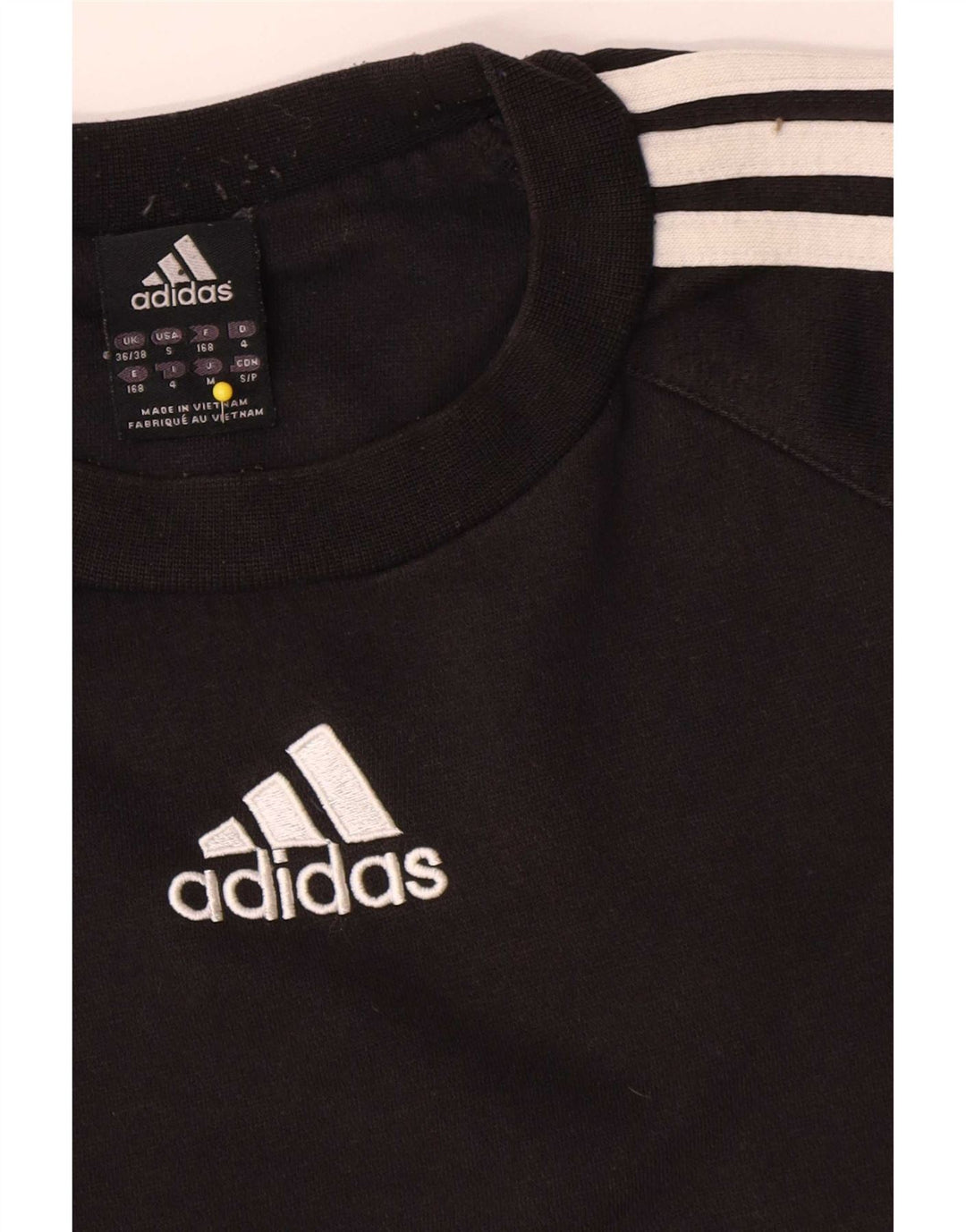 Adidas Herre Sweatshirt Jumper UK 36/38 Lille sort bomuld