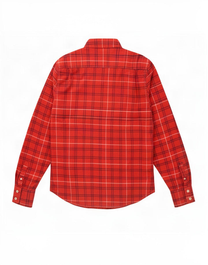 Superdry Flanelskjorte til mænd, stor rød ternet bomuld