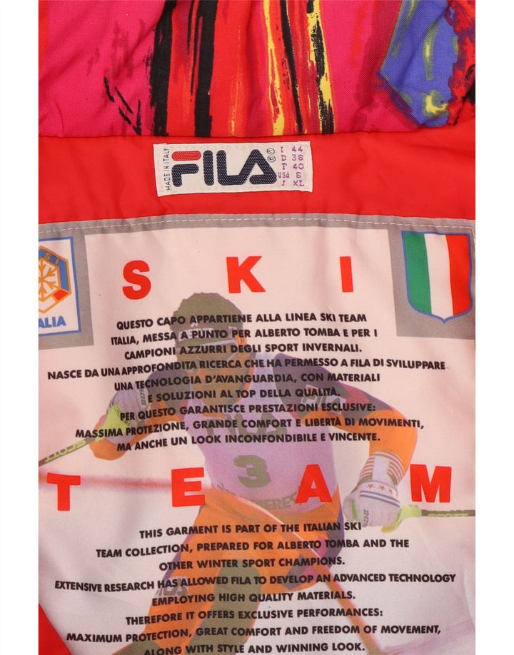 Fila Dame Ski Jumpsuit IT 44 Medium Red Colourblock