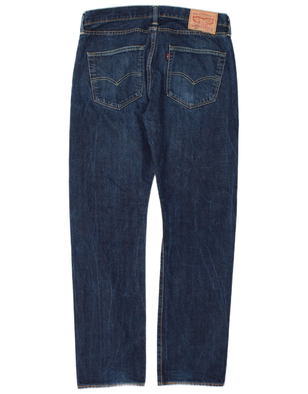 Levi's Herre 501 lige jeans W32 L32 blå bomuld