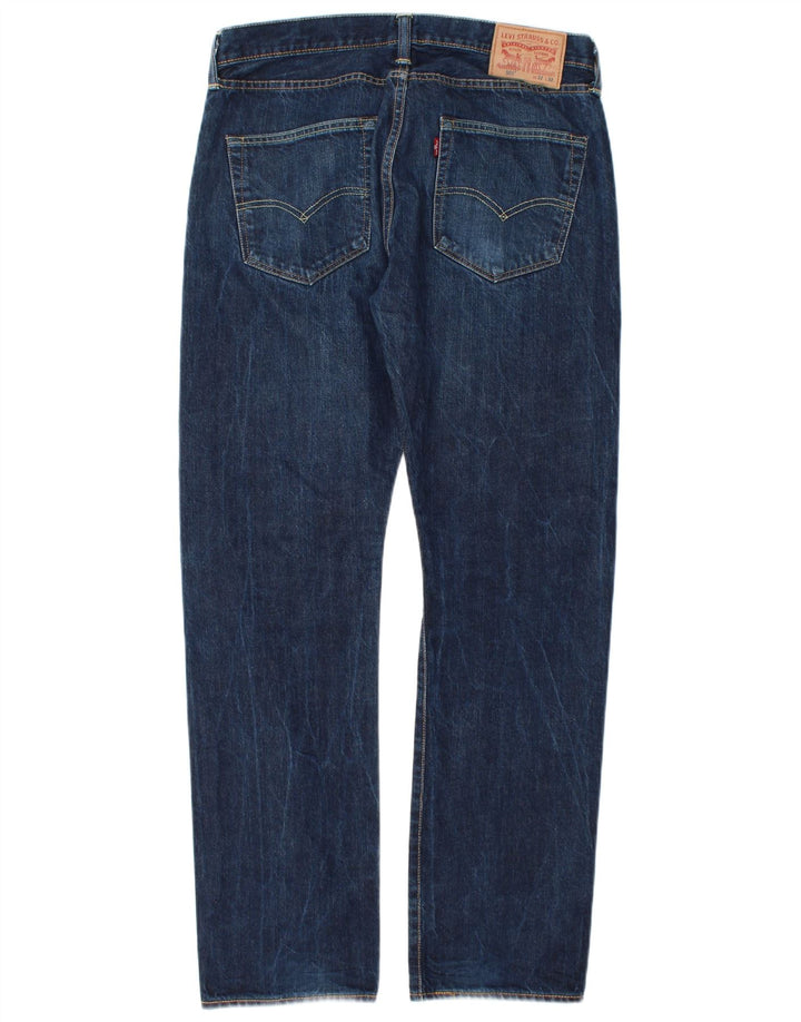 Levi's Herre 501 lige jeans W32 L32 blå bomuld