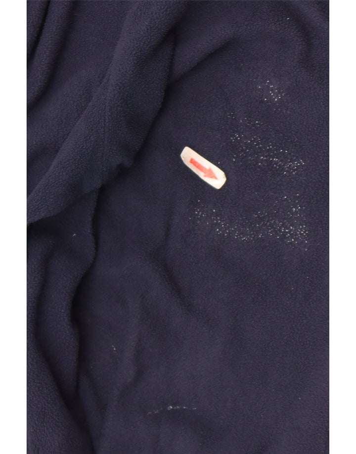 Mountain Warehouse Herre Zip Neck Fleece Jumper Large Navy Blue Polyester